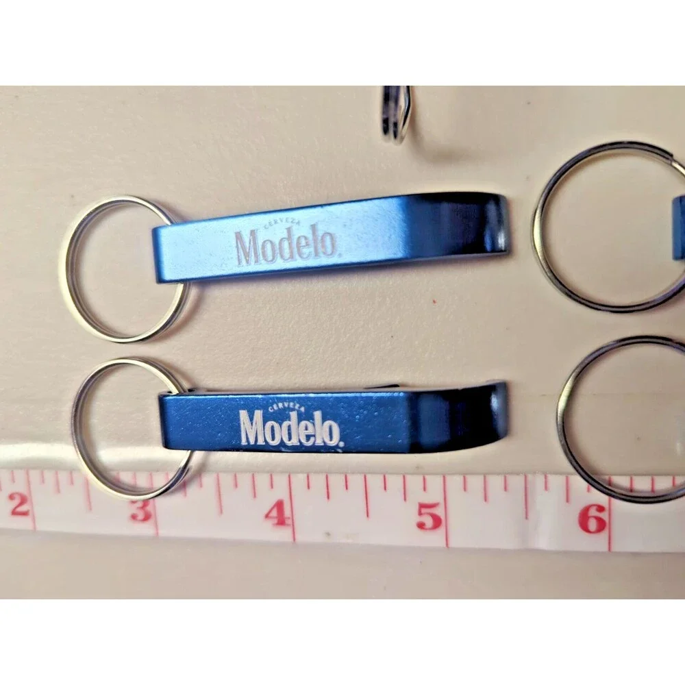 BOGO Free Modelo Especial 5‑Pack Blue Key Chain Bottle Openers, Solid Aluminum
